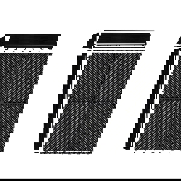 Monstershop Vented Garage Floor Tiles With Edges – 90 Black & 30 Blue