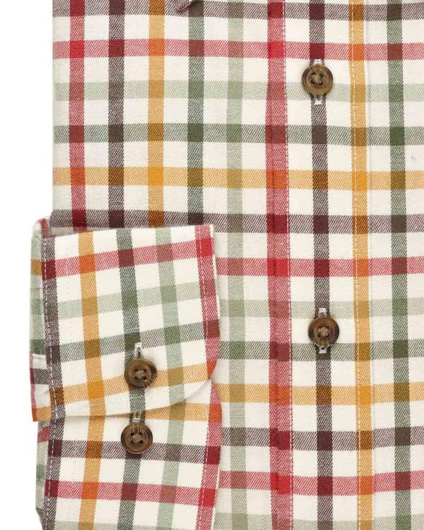 Gold Tattersall Check Warm Handle Shirt