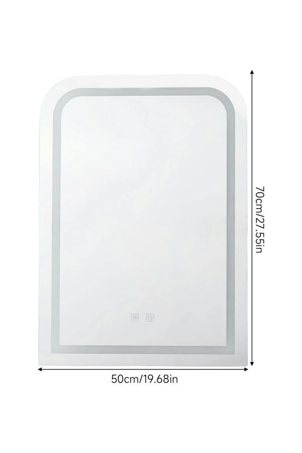 Living and Home Wall Mounted Oval LED Bathroom Mirror
