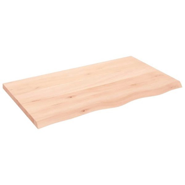 Berkfield Wall Shelf 100x60x4 cm Untreated Solid Wood Oak
