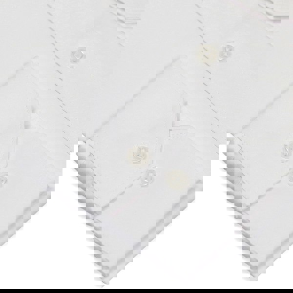 David WeJ Mandarin Button Cuff Poplin Shirt - White