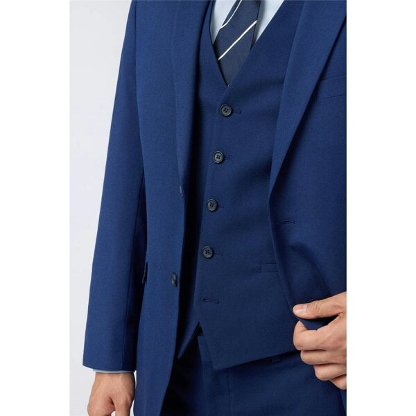 Limehaus Regular Fit Blue Stretch Jacket