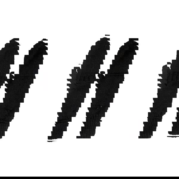 Mountain Warehouse Womens/Ladies Fingerless Knitted Mittens - Black - 