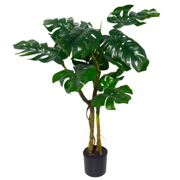 Leaf 120cm Artificial Twisted Stem Monstera Plant