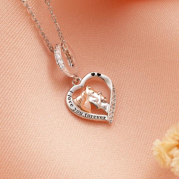 Parus Home Horse Rider Necklace Sterling Silver Equestrian Gift