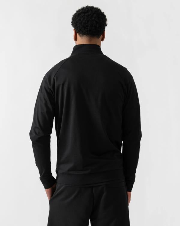 BOSS Orange Mens Authentic Zip Loungewear Jacket - Black 004