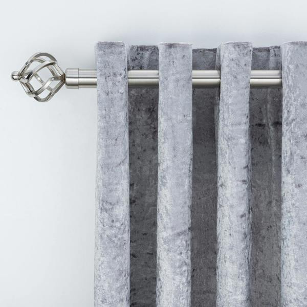 A.Unique Home Twisted Metal Extendable Curtain Pole (25/28mm) (Brushed Steel,70cm-120cm)