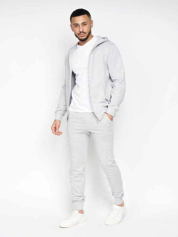Crosshatch Braxson Hoodie Grey Marl