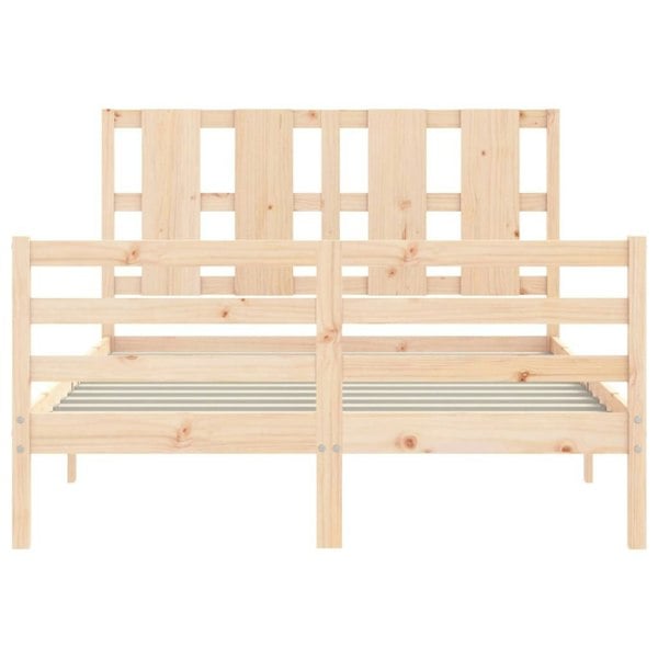 Berkfield Bed Frame with Headboard 140x200 cm Solid Wood