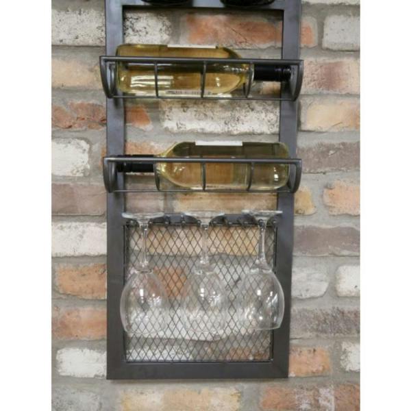 Wall-mounted Metal Wine Rack