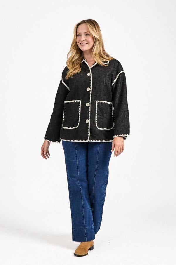 Mudflower Blanket Stitch Felt Jacket