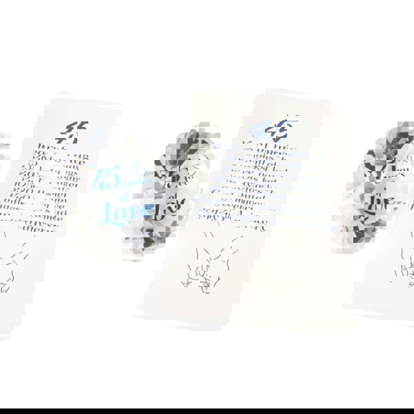 Modern Transparent K9 Crystal Glass 45th Anniversary Sentiment Ornament Gift Set Image 2