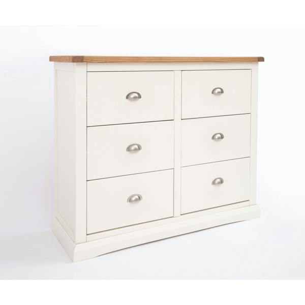 Cabinet Bits Cosenza 6 Drawer Chest of Drawers Chrome Cup Handle