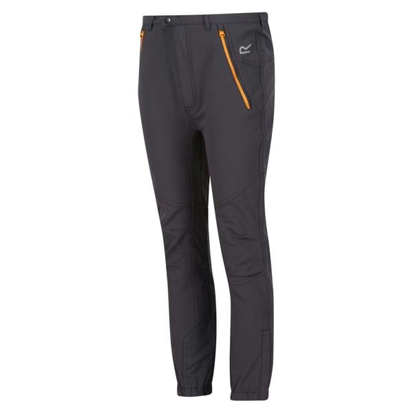 Regatta Childrens/Kids Tech Mountain Hiking Trousers - Seal Grey/Apricot Crush - 