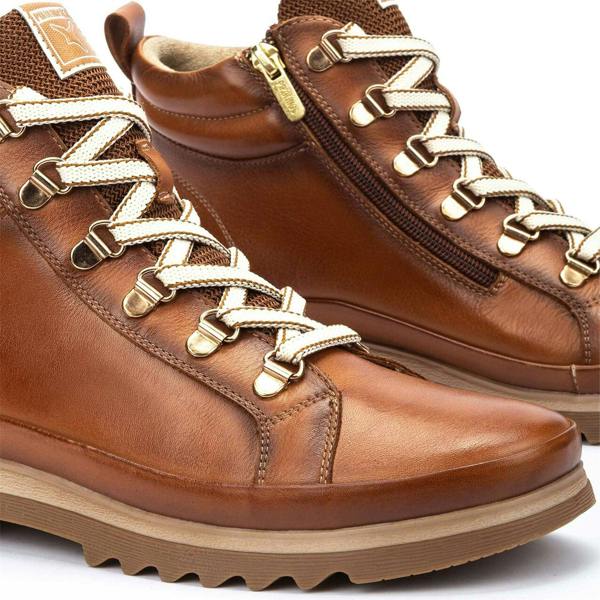 Pikolinos Women’s Brandy Brown Leather Ankle Trainers Boots - Vigo