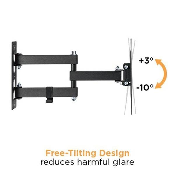 Intec Brackets Swivel and Tilt TV Wall Bracket for Screens up to 43 Inch, 378mm Reach, VESA 200 x 200