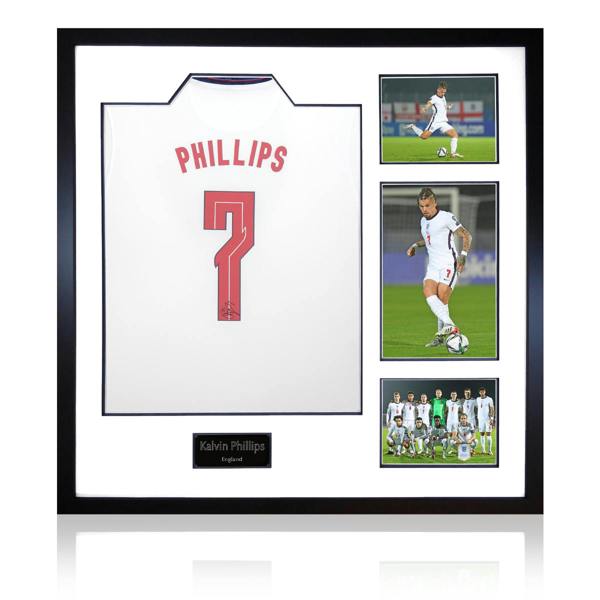 Kalvin Phillips Signed England Shirt Elite Frame