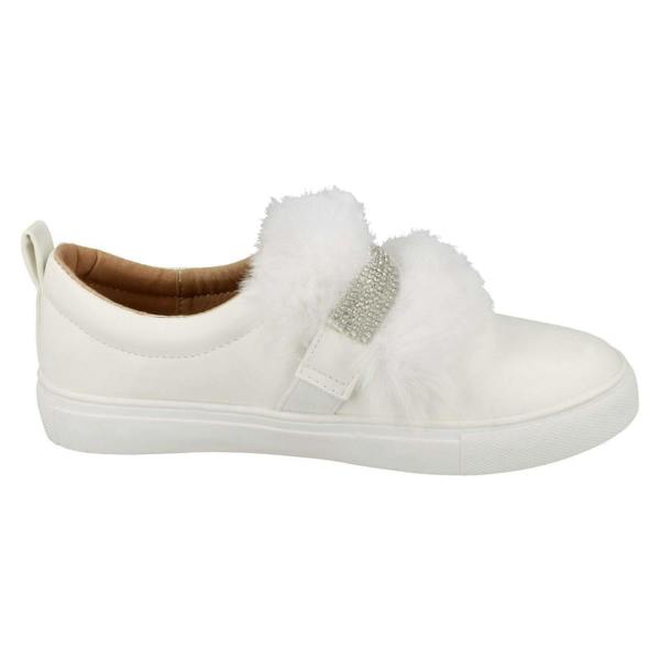 Spot On Girls Spot On Diamante Strap Fur Trim Shoes