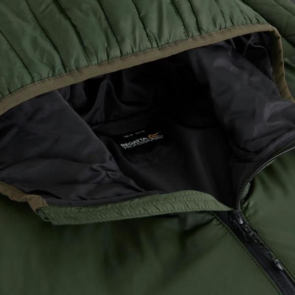 Regatta Mens Loft Lite Baffled Hybrid Jacket - Dark Khaki/Black - Dark Khaki/Black - 100% Polyamide