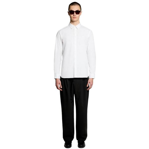 Lyle & Scott White Tonal Easy Care Poplin Shirt S