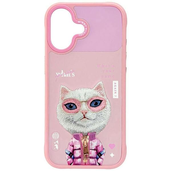 Nimmy Friends Nimmy Cool & Cute 2.0 White Rich & Beauty Cat Case with MagSafe for iPhone 17 6.3" Pink - N-KMLL-IP17-04