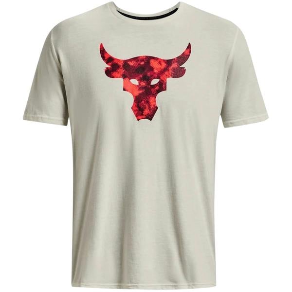 Under Armour Mens Project Rock T-Shirt - Ivory/Black - 