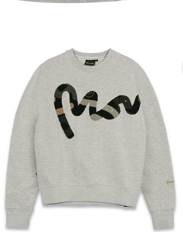 Money Big Sig Chenille Crew Sweat Oatmeal