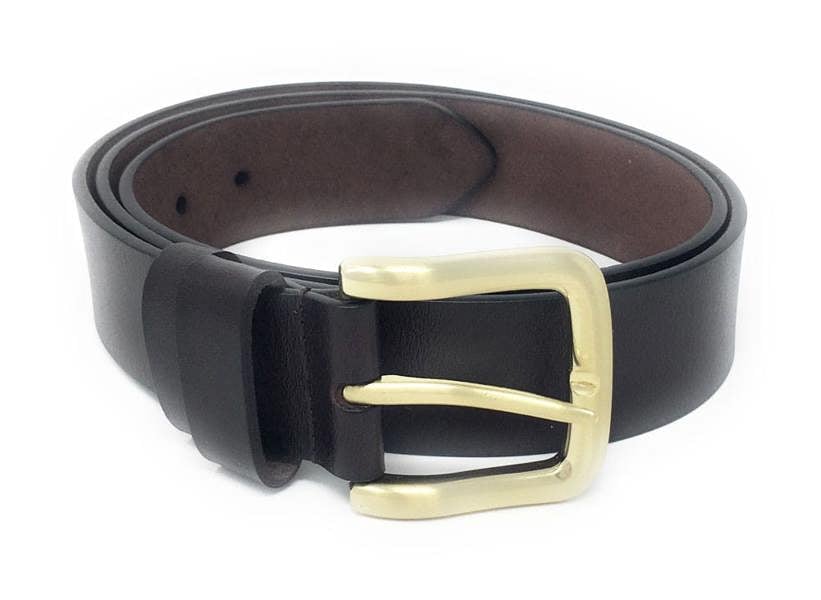 Dark Brown Leather Belt