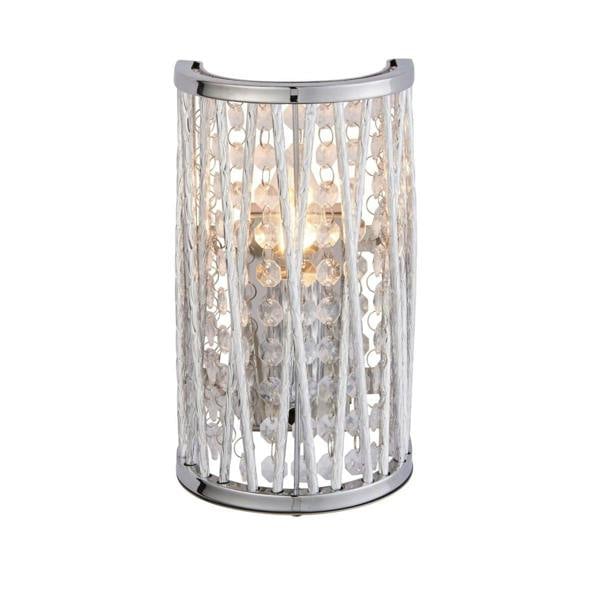 Pagazzi Lighting Marissa Chrome & Crystal Wall Light