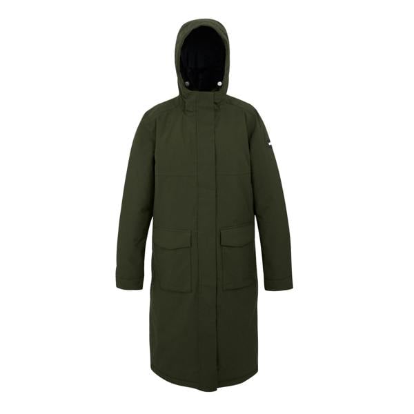 Regatta Womens/Ladies Yarli Longline Waterproof Jacket - Dark Khaki/Black - 