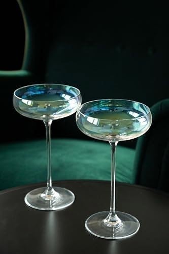 Diamante Lustre Crystal Saucers - Set of 2