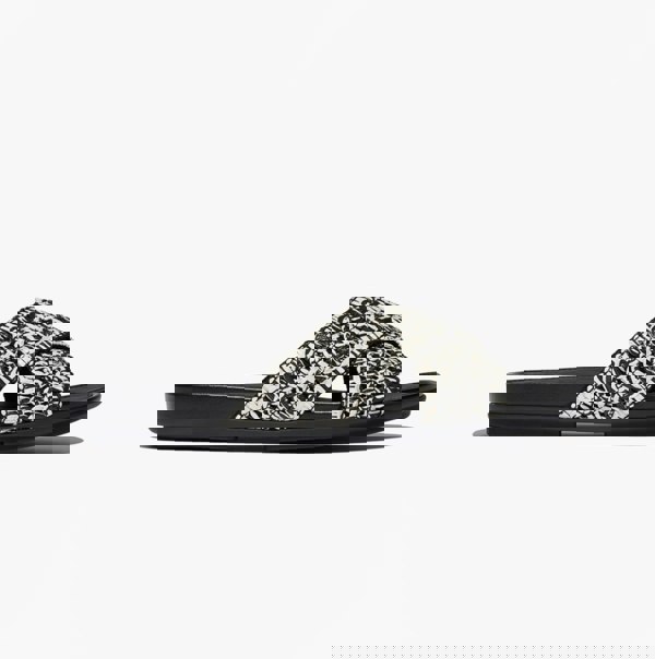 FitFlop GRACIE WOVEN Womens Slides Black/Ivory Mix