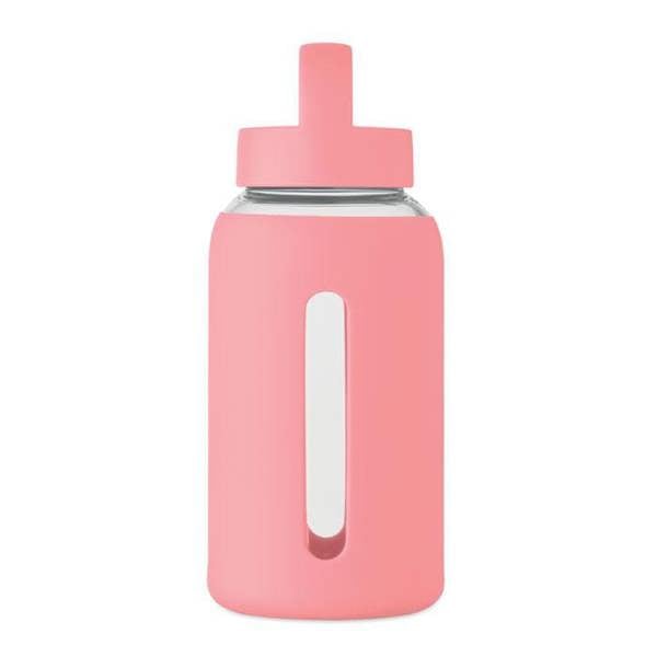 MidOcean Boris Borosilicate Glass 600ml Water Bottle - Baby Pink - 