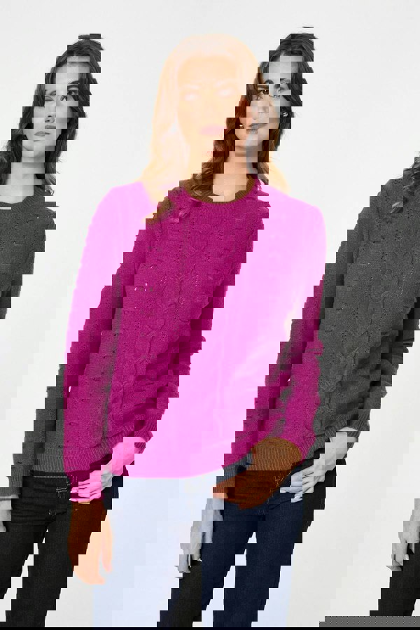 Orchid | Textured Long Sleeve Knitted Jumper
