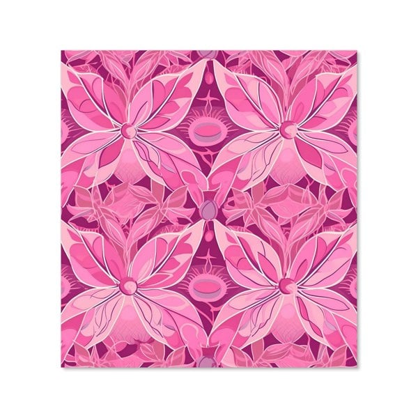 Warren Reed - Designer Pink Abstract Floral Design Kitchen Splashback