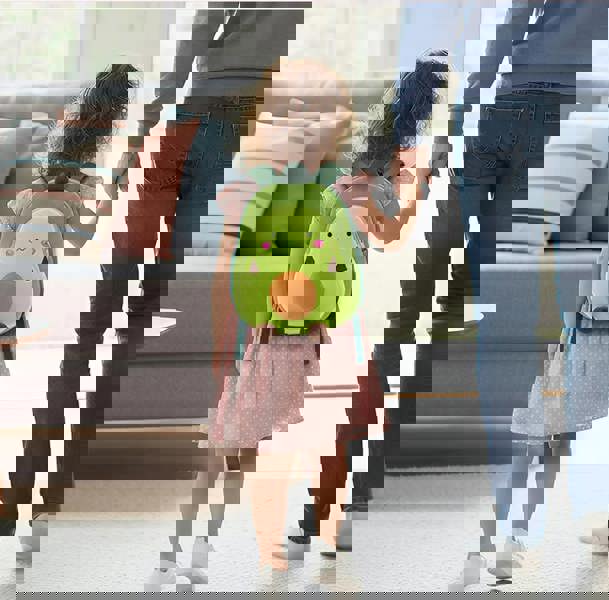 ANYKIDZ 3D Yellow Avocado Kids School Backpack Cute Cartoon Animal Style Children Toddler Plush Bag Perfect Accessories For Boys and Girls