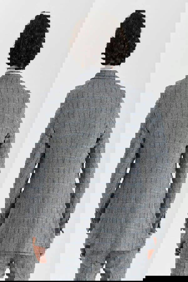 Paul Andrew Harris - Men's Grey Tweed Herringbone Check Blazer