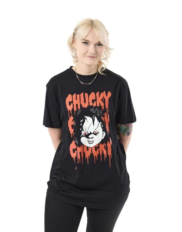 Chucky Unisex Black Chucky Chucky Chucky Short Sleeved T-Shirt