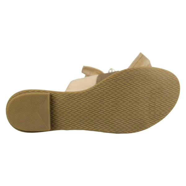 Spot On Ladies Spot On Pearl Trim Mules
