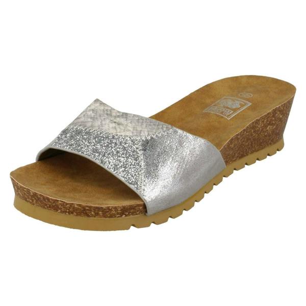 Down to Earth Ladies Down To Earth Mid Cork Wedge Sandals