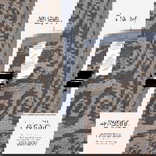 HOMESCAPES Round Outdoor Rug Luxury Waterproof Reversible, For Garden, Mandala