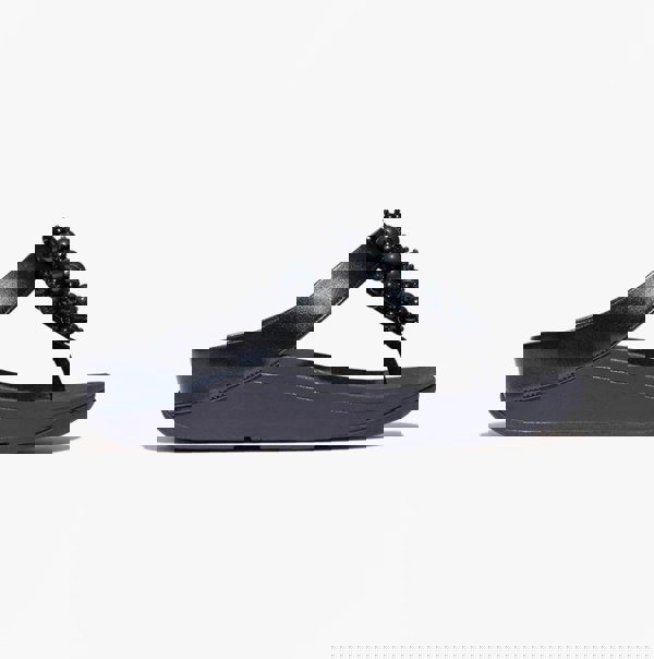 FitFlop FINO BAUBLE-BEAD Womens Toe Post Sandals Midnight Navy