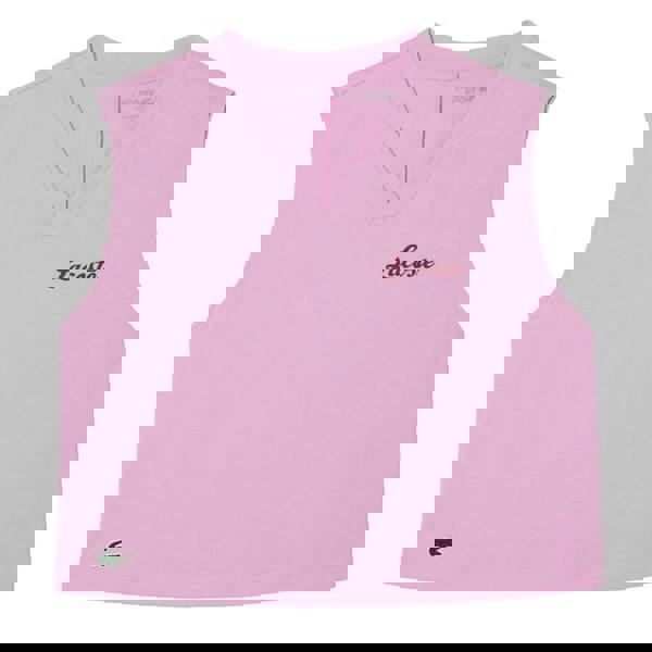 Lacoste Womens/Ladies Cotton Ultra Dry Sports Crop Top - Pink