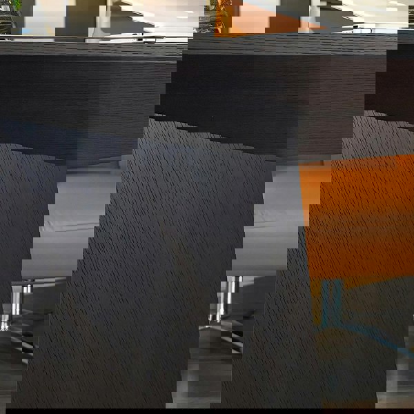 Kofi Modern Office Desk For Home, Black Wood with contemporary office desks