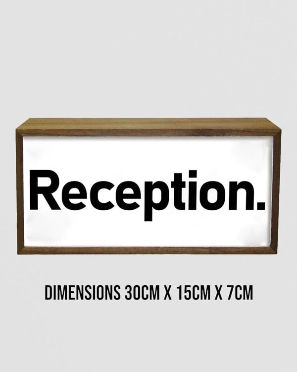 Light Box Reception Sign