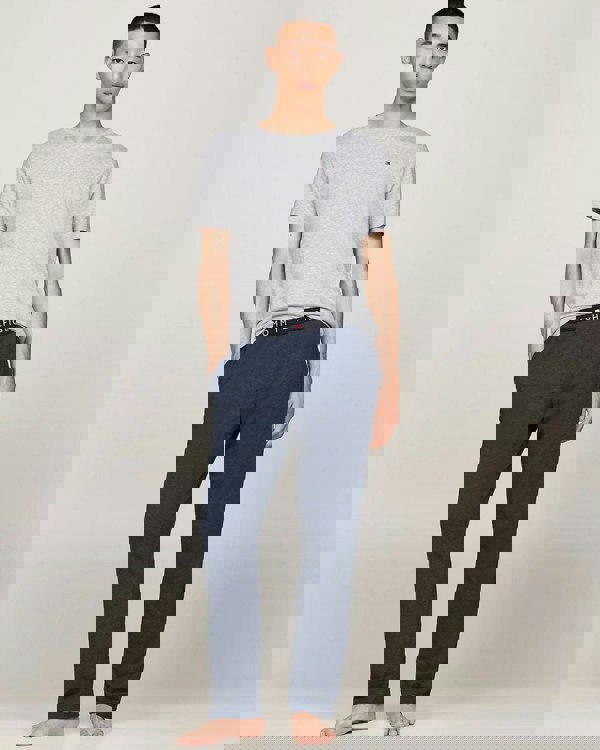 Tommy Hilfiger 3 Pack Mens T-Shirts - White/Black/Grey Heather - CHO - Designer Mens Short Sleeve T-Shirts & Tops