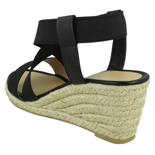 Spot On Ladies Spot On Mid Wedge Sandals F2296