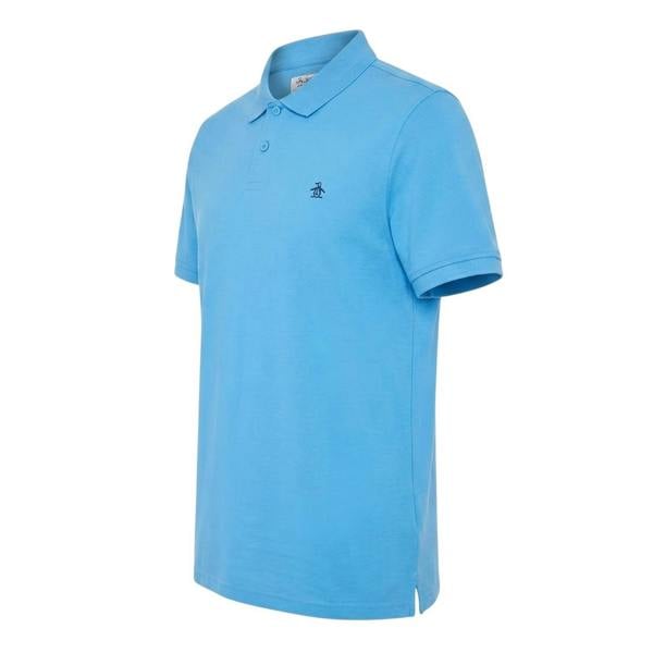 Original Penguin Mens Embroidered Logo Polo Shirt - Parisian Blue - 