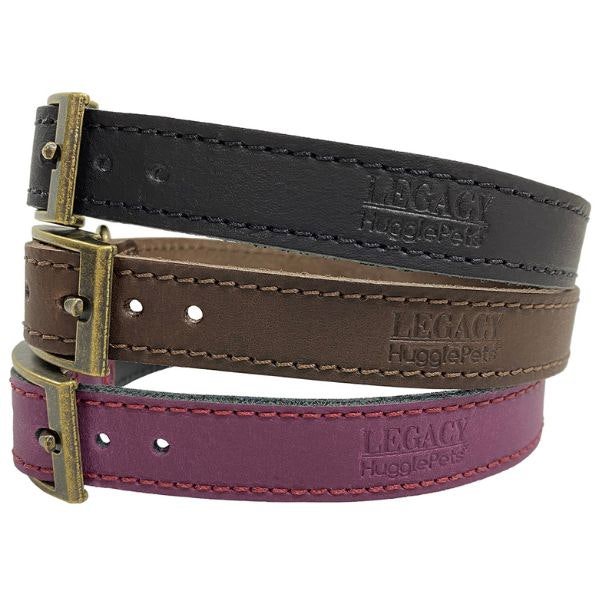 HugglePets Legacy Leather Dog Collar