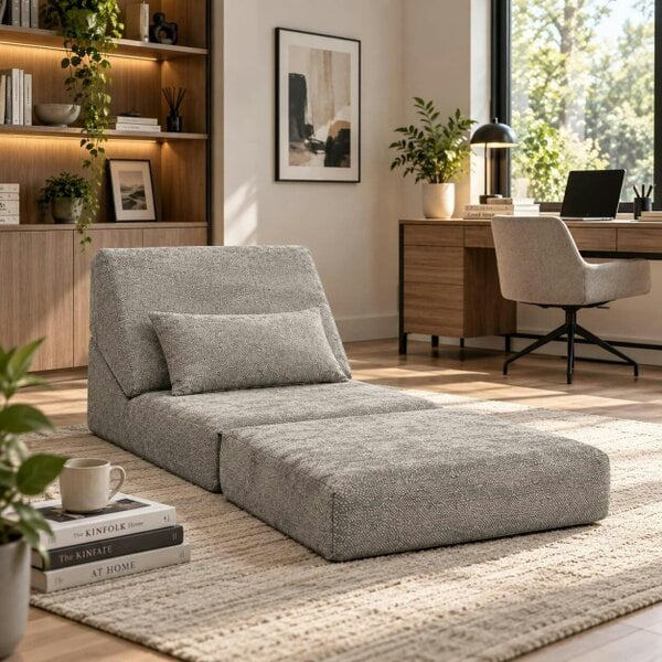 HOMEWEDO  Foldable Floor Sofa Bed Chair, 3-in-1 Convertible Lounger with Pillow